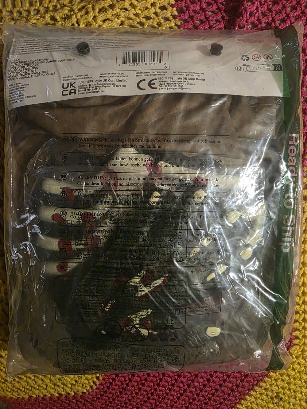 Zombie Costume - Dark Brown/Black - Picture 4 of 4